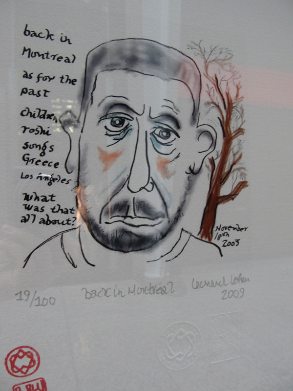 Leonard Cohen Art Exhibit Toronto